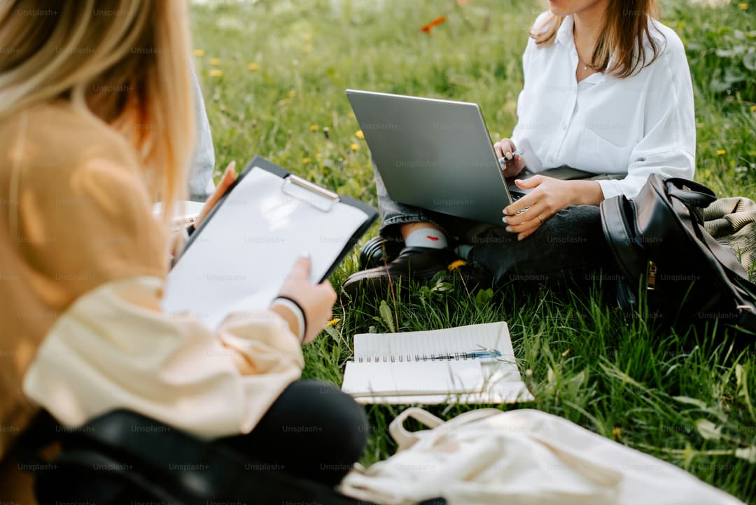 students studying